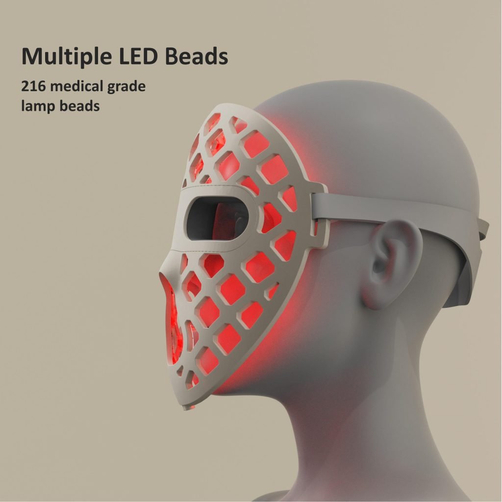 led face mask with eye holder